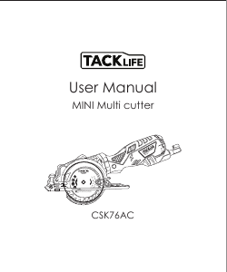 説明書 Tacklife CSK76AC サーキュラーソー