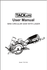 説明書 Tacklife TCS115A サーキュラーソー