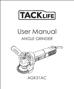 Bedienungsanleitung Tacklife AGK31AC Winkelschleifer