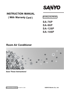 Manual Sanyo SA-126P Air Conditioner