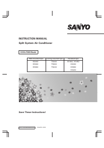 Manual Sanyo XS1852 Air Conditioner