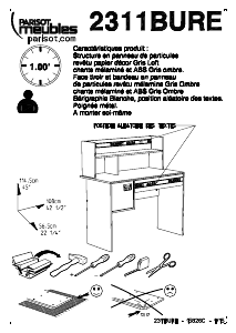 Manual Parisot 2311BURE Fabric Desk