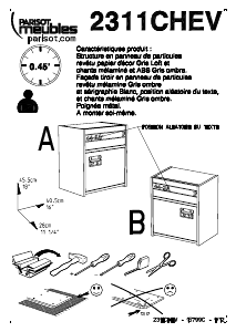 Manual de uso Parisot 2311CHEV Fabric Mesilla de noche