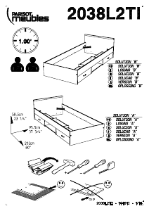 Manual Parisot 2038L2TI Alpha Estrutura de cama