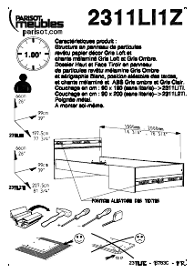 Manual de uso Parisot 2311LITI Fabric Estructura de cama