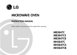 Bruksanvisning LG MB-3847CS Mikrovågsugn