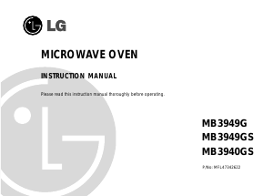 Bruksanvisning LG MB-3940GS Mikrovågsugn