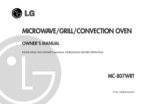 Bruksanvisning LG MC-807WRT Mikrovågsugn