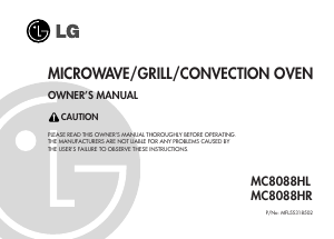 Bruksanvisning LG MC-8088HL Mikrovågsugn