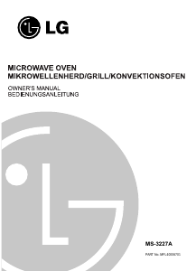 Bruksanvisning LG MS-3227A Mikrovågsugn