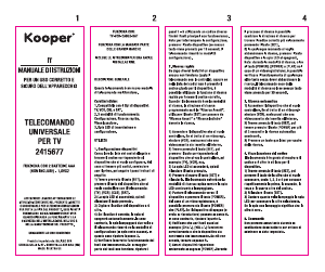 Bruksanvisning Kooper 2415677 Fjärrkontroll