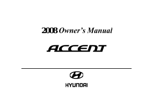 Bruksanvisning Hyundai Accent (2008)