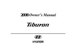 Bruksanvisning Hyundai Tiburon (2008)