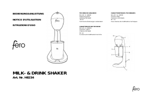 Bedienungsanleitung Fero H8234 Getränke Mixer