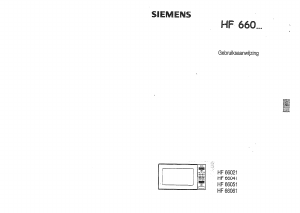 Handleiding Siemens HF66051 Magnetron