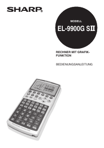 Bedienungsanleitung Sharp EL-9900G SII Grafikrechner