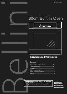 Handleiding Bellini BDO610TCBG Oven