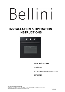 Manual Bellini BOT605BP-F Oven