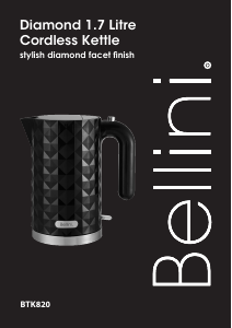 Bruksanvisning Bellini BTK820 Vattenkokare