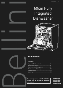 Manual Bellini BDDW605X Dishwasher