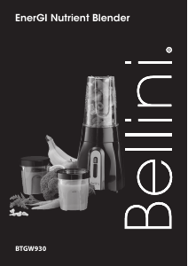 Handleiding Bellini BTGW930 Blender