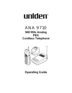 Handleiding Uniden ANA 9710 Draadloze telefoon