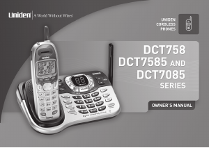 Handleiding Uniden DCT 758 Draadloze telefoon