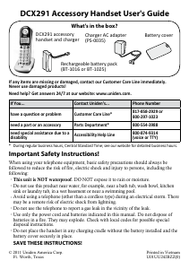 Handleiding Uniden DCX 291 Draadloze telefoon