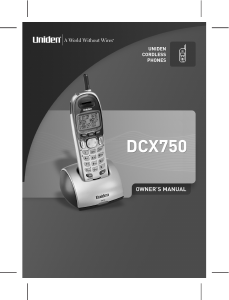 Handleiding Uniden DCX 750 Draadloze telefoon