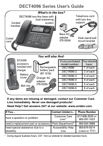 Handleiding Uniden DECT 4096 Draadloze telefoon