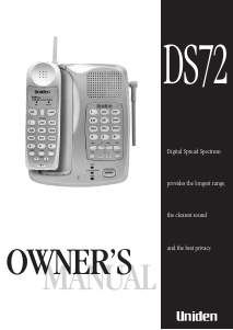 Handleiding Uniden DS 72 Draadloze telefoon