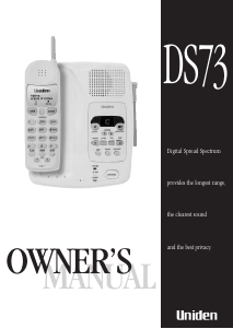 Handleiding Uniden DS 73 Draadloze telefoon