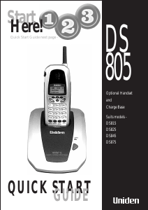 Handleiding Uniden DS 805 Draadloze telefoon