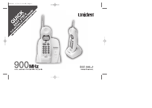 Handleiding Uniden DXI 386-2 Draadloze telefoon