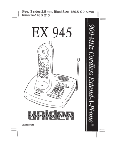 Handleiding Uniden EX 945 Draadloze telefoon