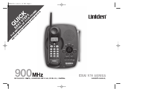 Handleiding Uniden EXAI 378 Draadloze telefoon