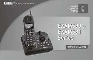 Handleiding Uniden EXAI 4580 Draadloze telefoon