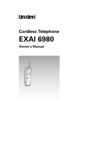 Handleiding Uniden EXAI 6980 Draadloze telefoon