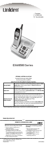 Handleiding Uniden EXAI 8580 Draadloze telefoon