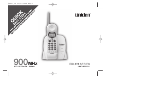 Handleiding Uniden EXI 376 Draadloze telefoon