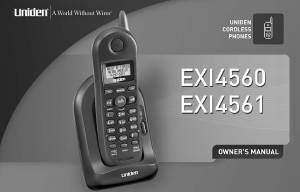Handleiding Uniden EXI 4560 Draadloze telefoon