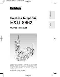 Handleiding Uniden EXLI 8962 Draadloze telefoon