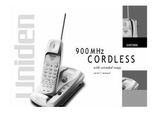 Handleiding Uniden EXP 2900 Draadloze telefoon