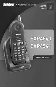 Handleiding Uniden EXP 4541 Draadloze telefoon