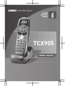 Handleiding Uniden TCX 905 Draadloze telefoon