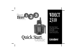 Handleiding Uniden WDECT 2310 Draadloze telefoon