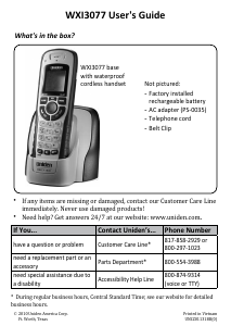 Handleiding Uniden WXI 3077 Draadloze telefoon