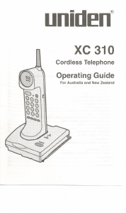 Handleiding Uniden XC 310 Draadloze telefoon
