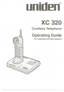 Handleiding Uniden XC 320 Draadloze telefoon