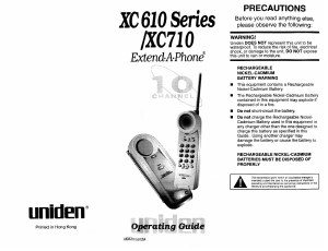 Handleiding Uniden XC 610 Draadloze telefoon